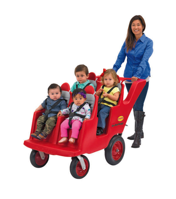 4 Passenger BYE BYE BUGGY Never Flat "Fat Tire" Red/Gray