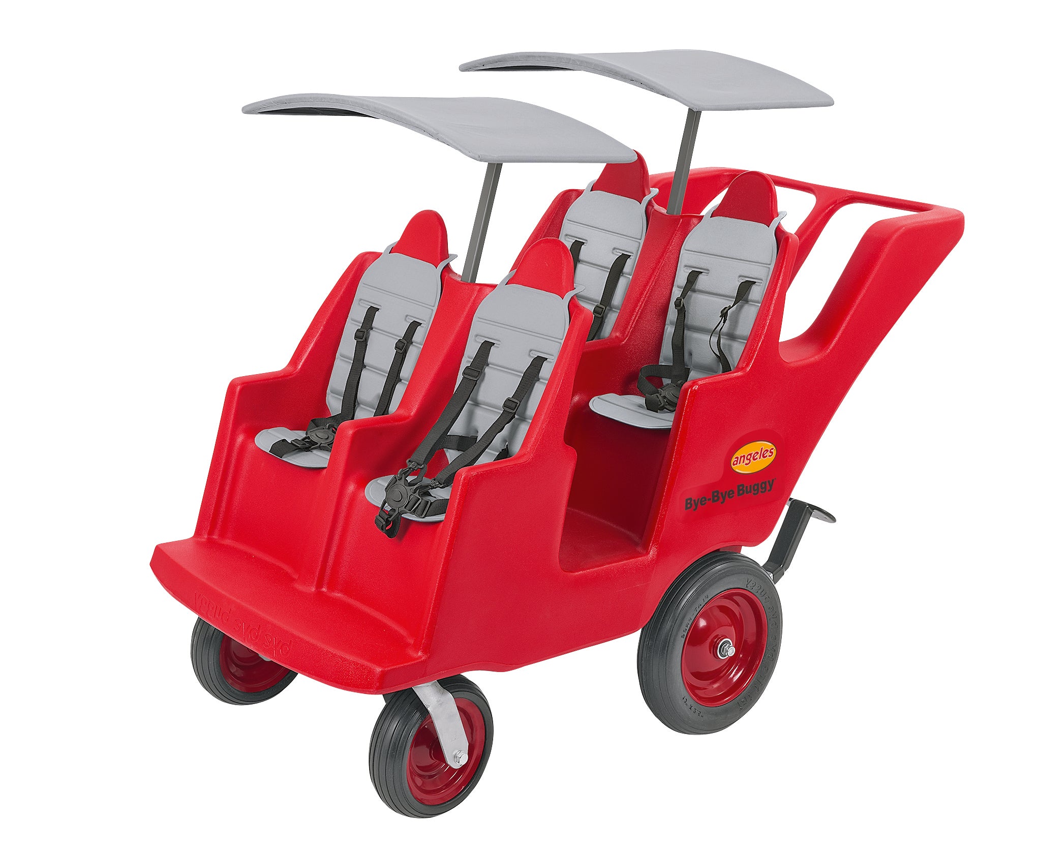 4 Passenger BYE BYE BUGGY Never Flat "Fat Tire" Red/Gray