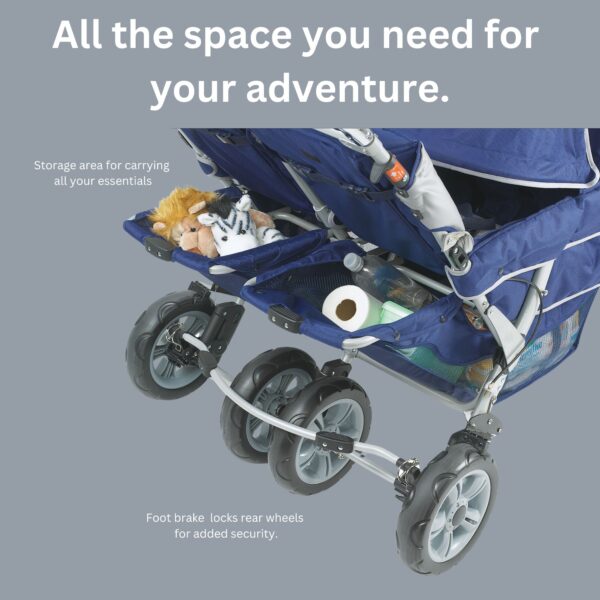 SureStop Folding Commercial BYE-BYE Stroller 4 Passenger