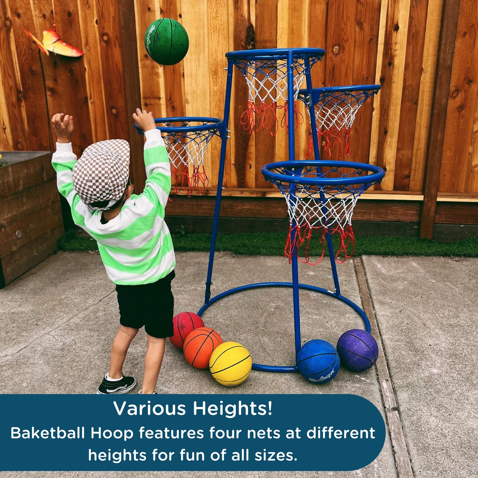 4-Ring Basketball Stand with Storage Bag