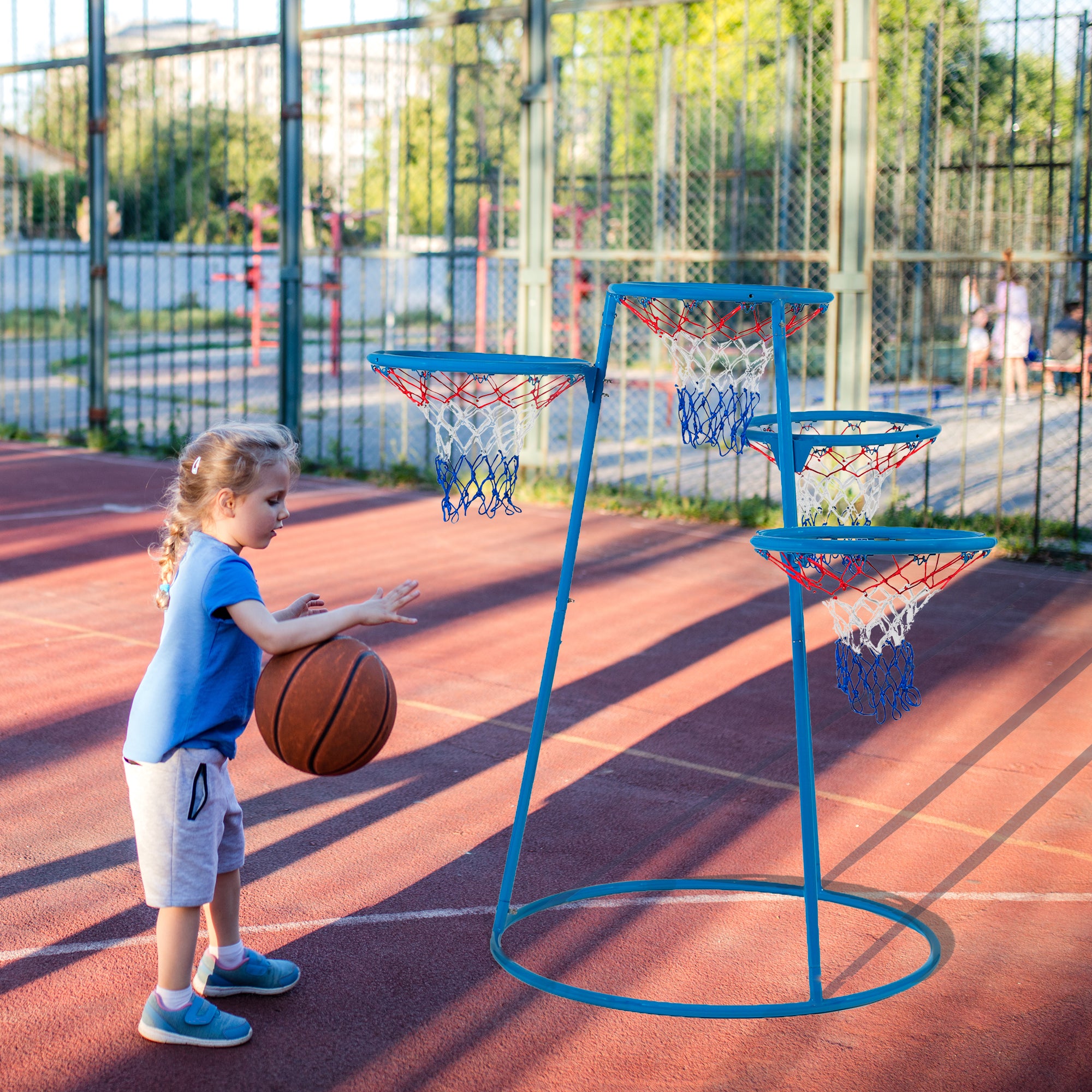 4-Ring Basketball Stand with Storage Bag