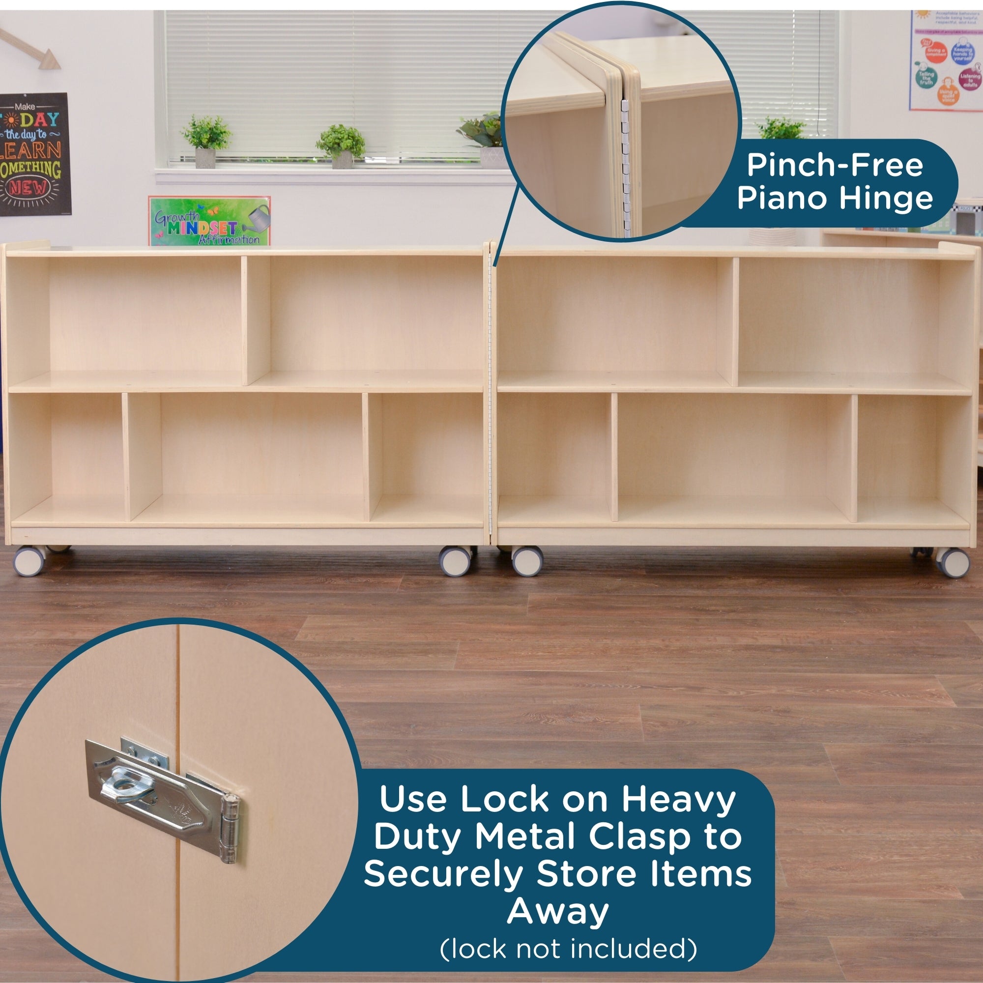 Mobile 30"H 2-Shelf Fold-N-Lock Storage - RTA