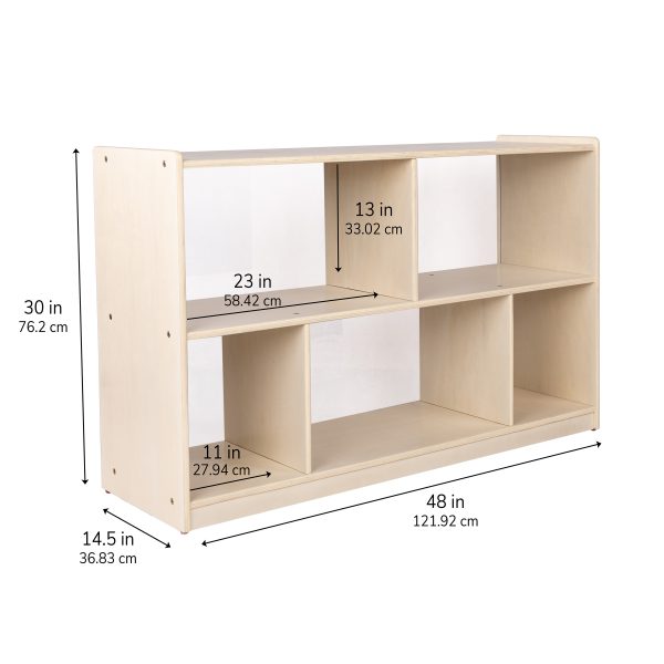 Mobile 29"H 2-Shelf Storage with Clear Back - RTA