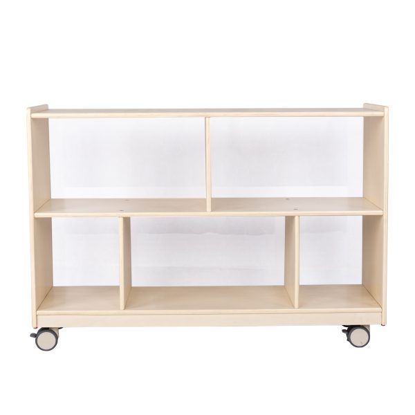 Mobile 29"H 2-Shelf Storage with Clear Back - RTA
