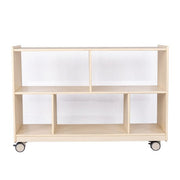 Mobile 29"H 2-Shelf Storage with Clear Back - Assembled