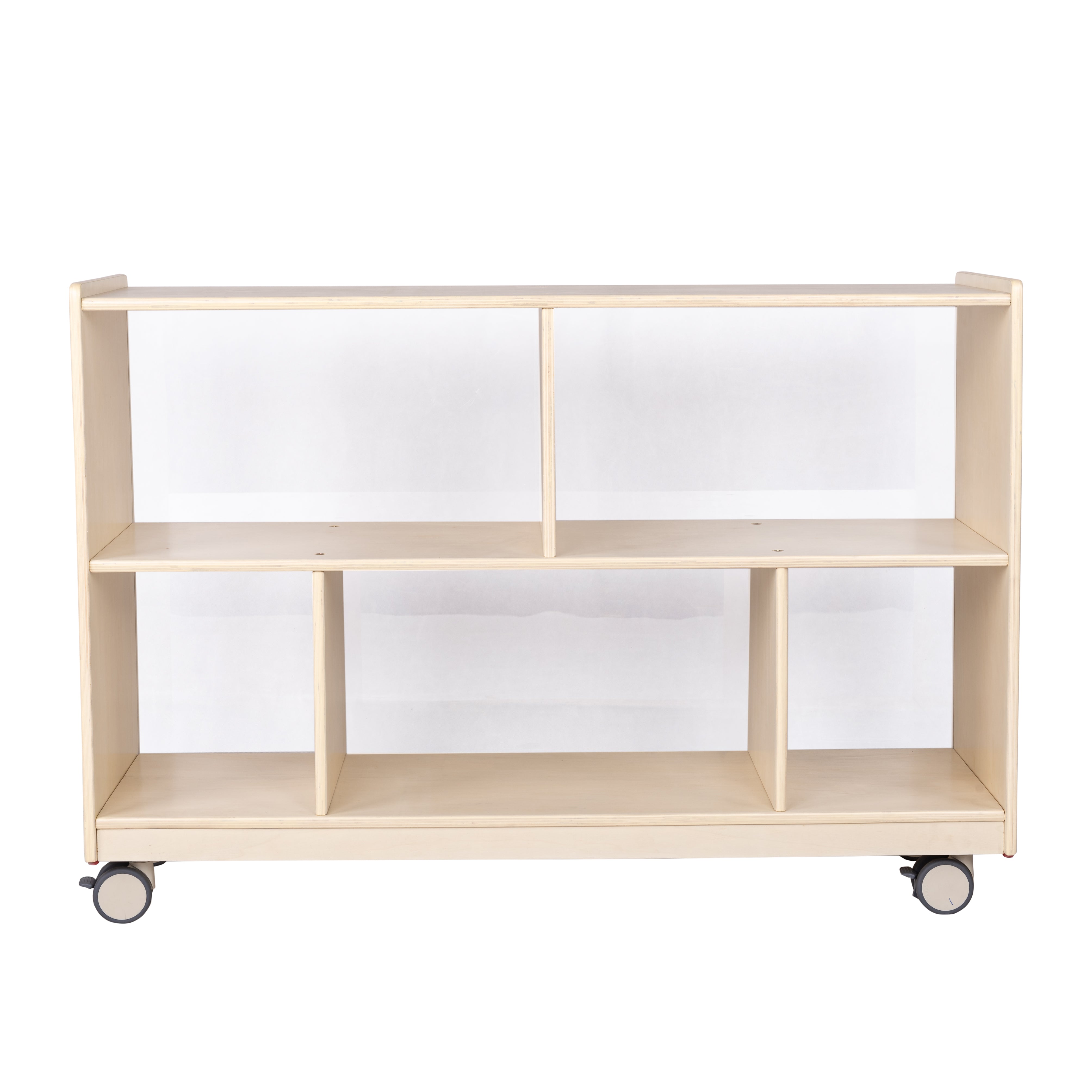 Mobile 29"H 2-Shelf Storage with Clear Back - RTA