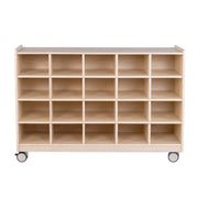 Mobile 20-Section Cubby Storage - RTA