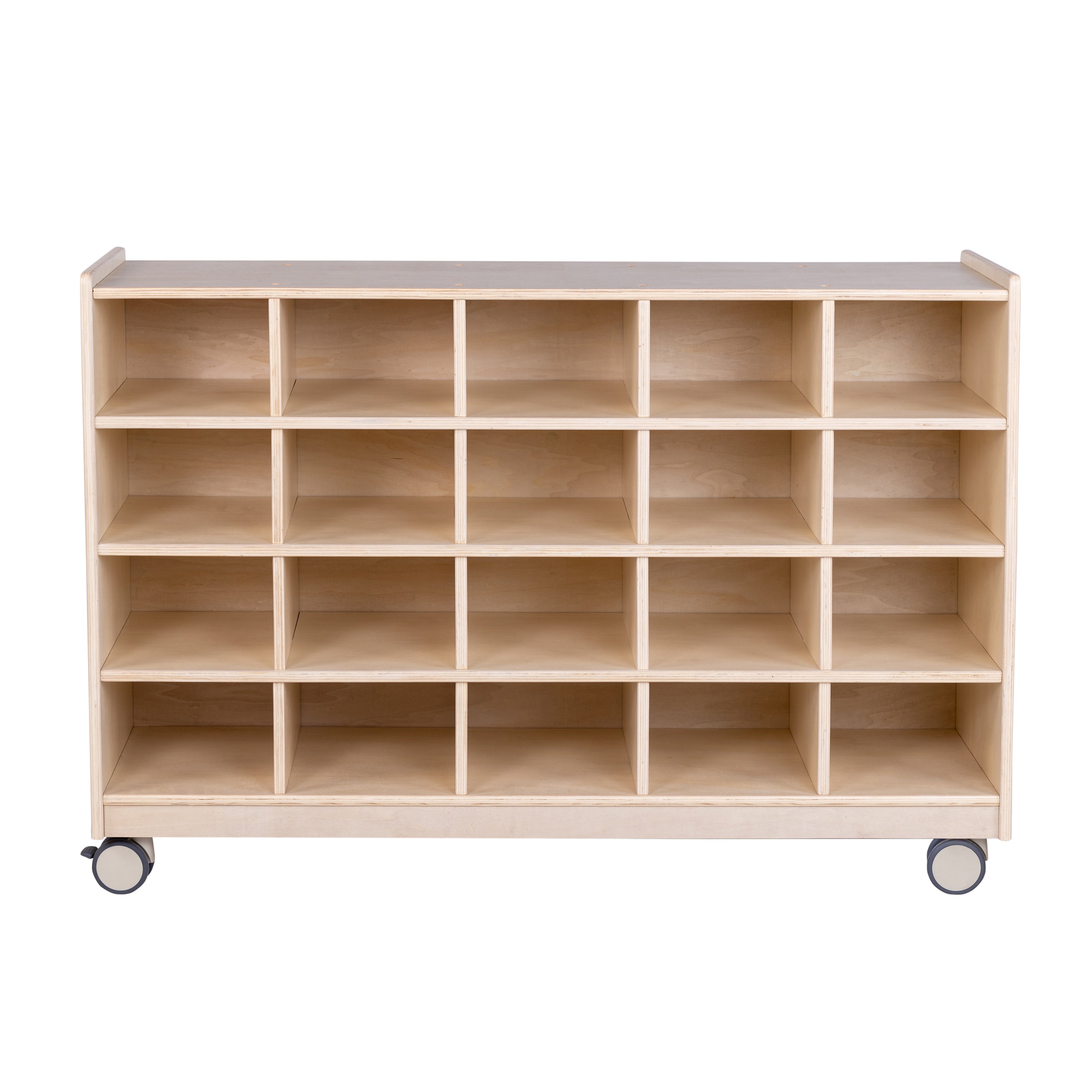 Mobile 20-Section Cubby Storage - RTA