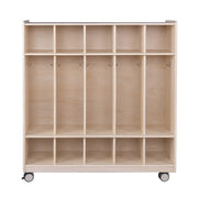 Mobile 5-Section Locker with Shoe Storage - Assembled
