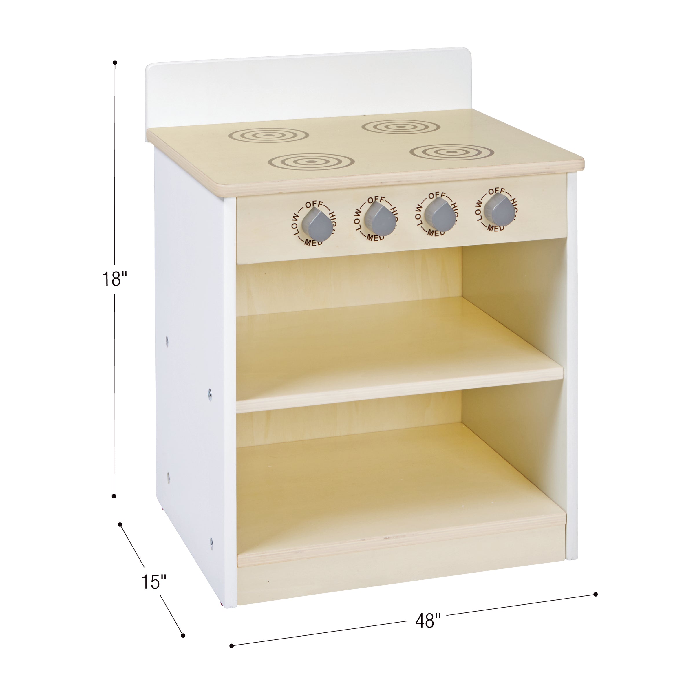 White Toddler Stove - Assembled