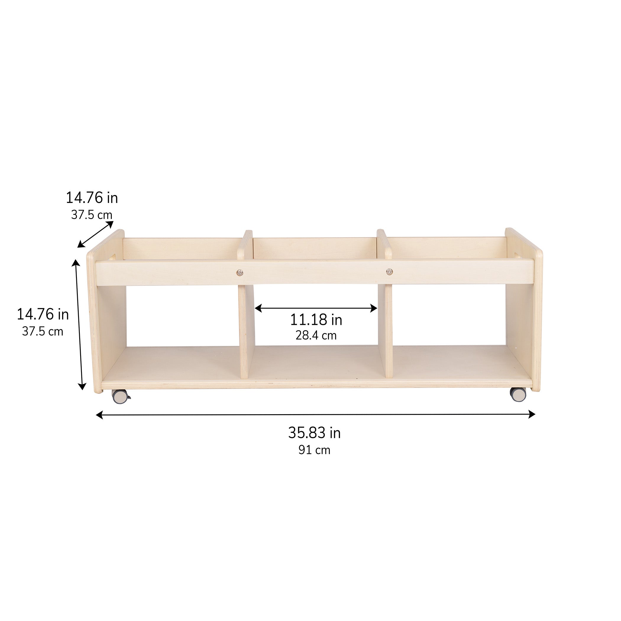 Mobile 12"H Toddler Storage Center - Assembled