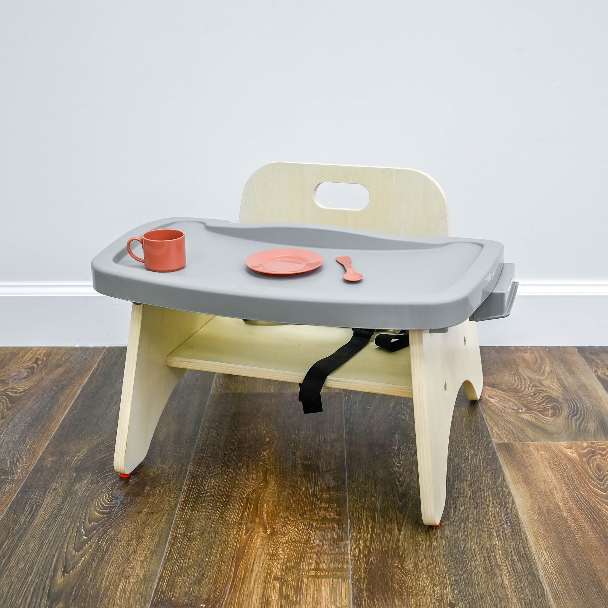5"H Feeding Chair with Tray - Wood Unit - RTA