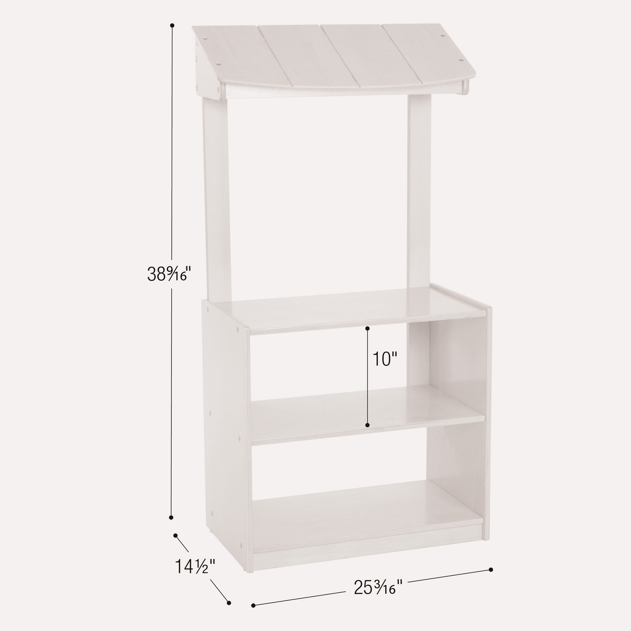 White Toddler Market Stand - Assembled