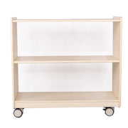 Mobile 24"H Storage with Clear Back - Assembled