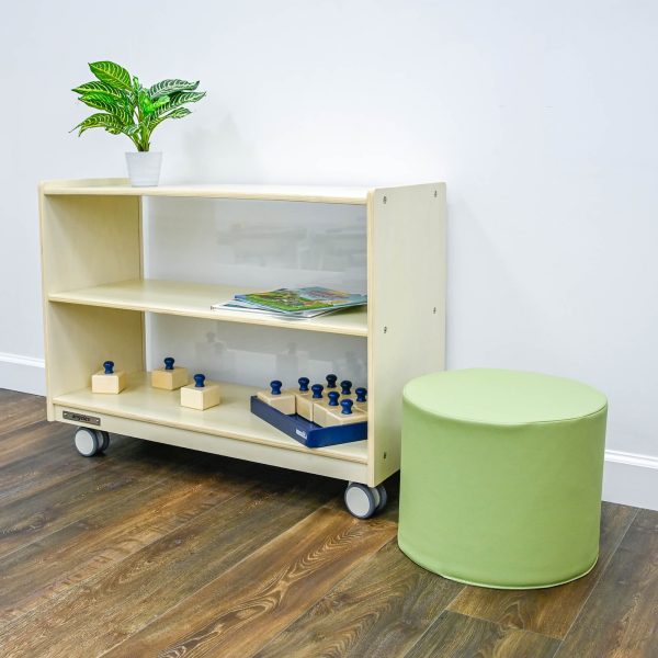 Mobile 24"H Storage with Clear Back - RTA