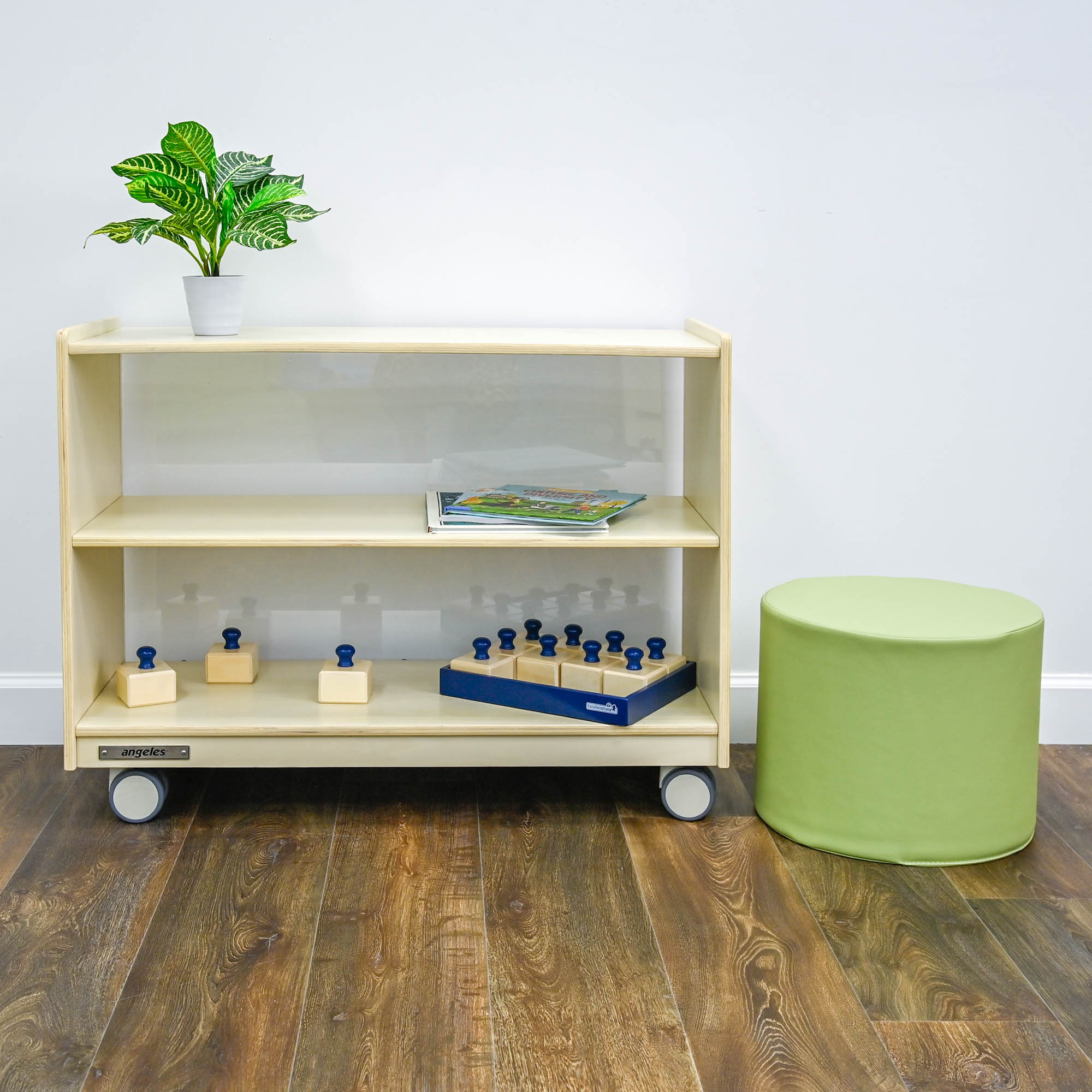 Mobile 24"H Storage with Clear Back - RTA