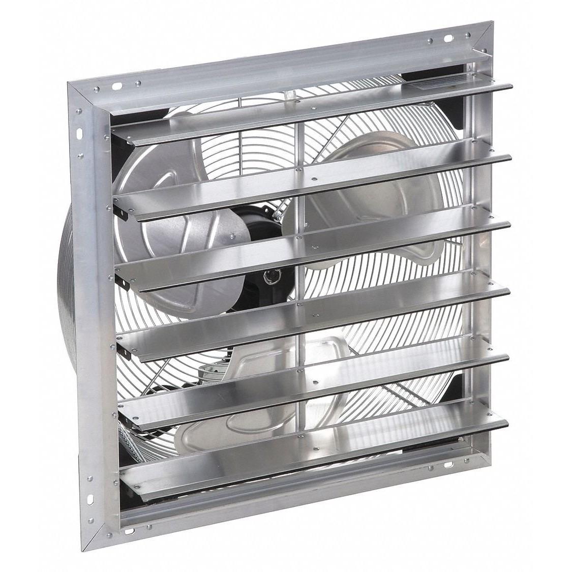 Airmaster Fan, Type: 18" Low Pressure Shutter Fan, Direct Drive, Model: EPRSM16, 115/230V, 1/15 HP, 1 Phase, Totally Enclosed Motor, CFM=1877