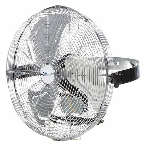 Airmaster Fan Industrial Air Work Station Yoke Mount, Model: I-12YM, Size: 12" Propeller, 1/16 HP, 115V, 1 Phase, 3 Speed, Open Drip Proof, Ball Bearing Motor