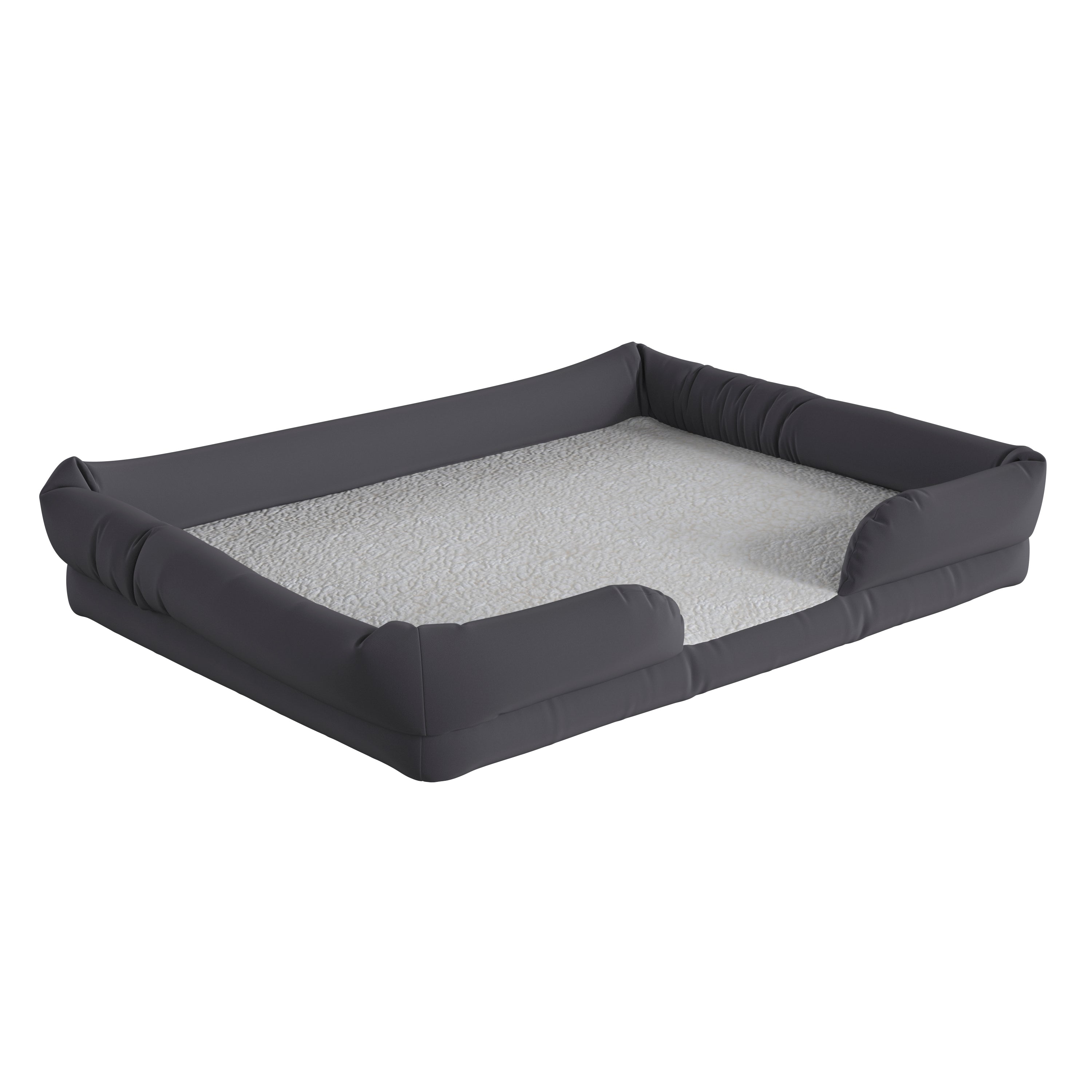 Cooper Orthopedic Comfy Memory Foam Joint Relief Bolster Dog Bed for Dogs up to 44 LBS. - Removable & Washable Cover, Non-Slip Bottom