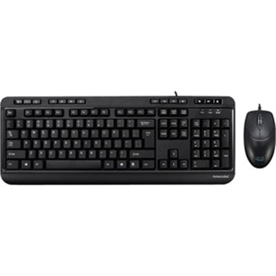 Adesso - Akb-132Cb - Antimicrobial Multimedia Desktop Keyboard and Mouse - Black