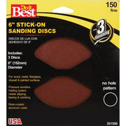 6 In. 150 Grit Stick-On Sanding Disc (3-Pack)