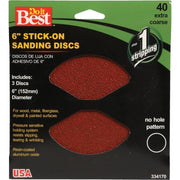 6 In. 40 Grit Stick-On Sanding Disc (3-Pack)