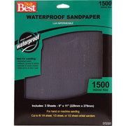Waterproof 9 In. x 11 In. 1500 Grit Mirror Fine Sandpaper (3-Pack)