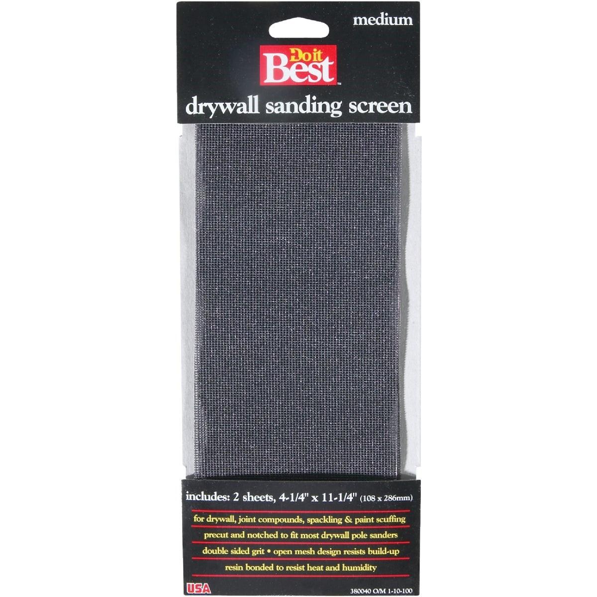 100 Grit 4-1/4 In. x 11-1/4 In. Drywall Sanding Screen (2-Pack)