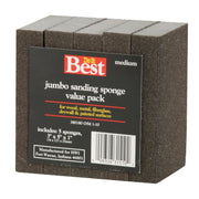 Jumbo All-Purpose 3 In. x 5 In. x 1 In. 80 Grit Medium Sanding Sponge (5-Pack)