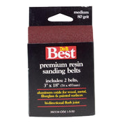 3 In. x 18 In. 80 Grit Heavy-Duty Sanding Belt (2-Pack)