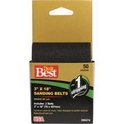 3 In. x 18 In. 50 Grit Heavy-Duty Premium Sanding Belt (2-Pack)
