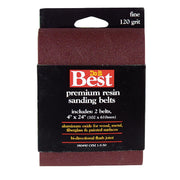 4 In. x 24 In. 120 Grit Heavy-Duty Sanding Belt (2-Pack)