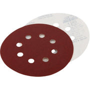 5 In. 220-Grit 8-Hole Pattern Vented Sanding Disc with Hook & Loop Backing (50-Pack)
