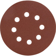 5 In. 120-Grit 8-Hole Pattern Vented Sanding Disc with Hook & Loop Backing (50-Pack)