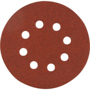 5 In. 80-Grit 8-Hole Pattern Vented Sanding Disc with Hook & Loop Backing (50-Pack)