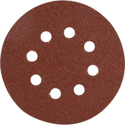 5 In. 60-Grit 8-Hole Pattern Vented Sanding Disc with Hook & Loop Backing (50-Pack)