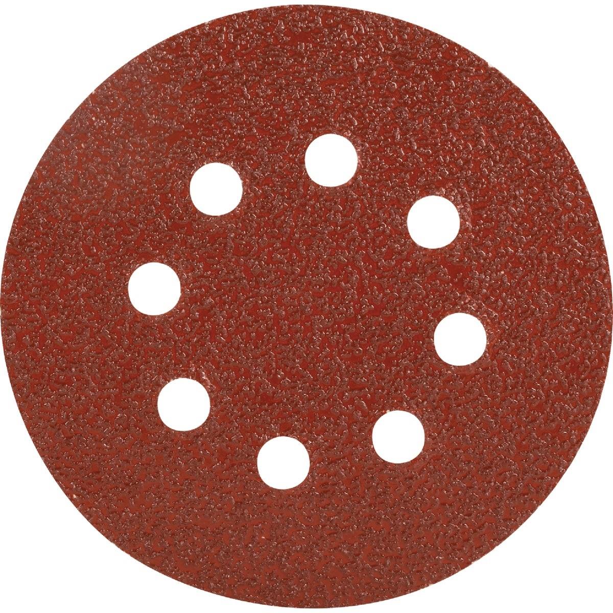 5 In. 40-Grit 8-Hole Pattern Vented Sanding Disc with Hook & Loop Backing (50-Pack)