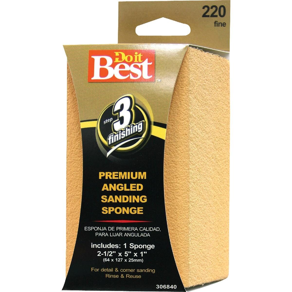 Angled 2-1/2 In. x 5 In. x 1 In. 220 Grit Fine Sanding Sponge