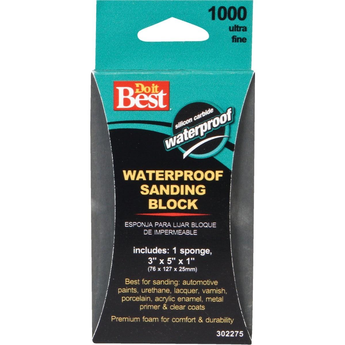 Waterproof 3 In. x 5 In. x 1 In. 1000 Grit Ultra Fine Sanding Sponge