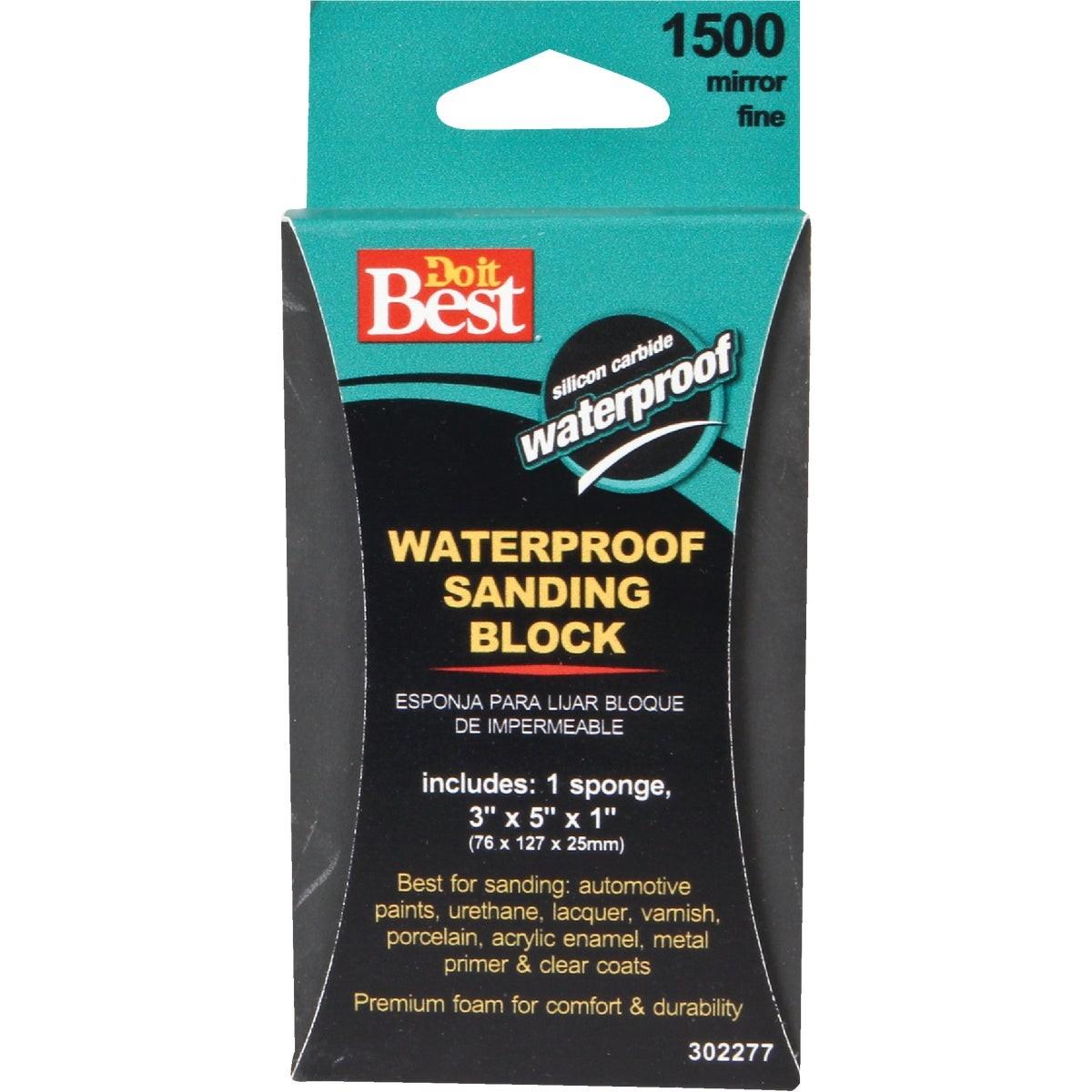Waterproof 3 In. x 5 In. x 1 In. 1500 Grit Mirror Fine Sanding Sponge
