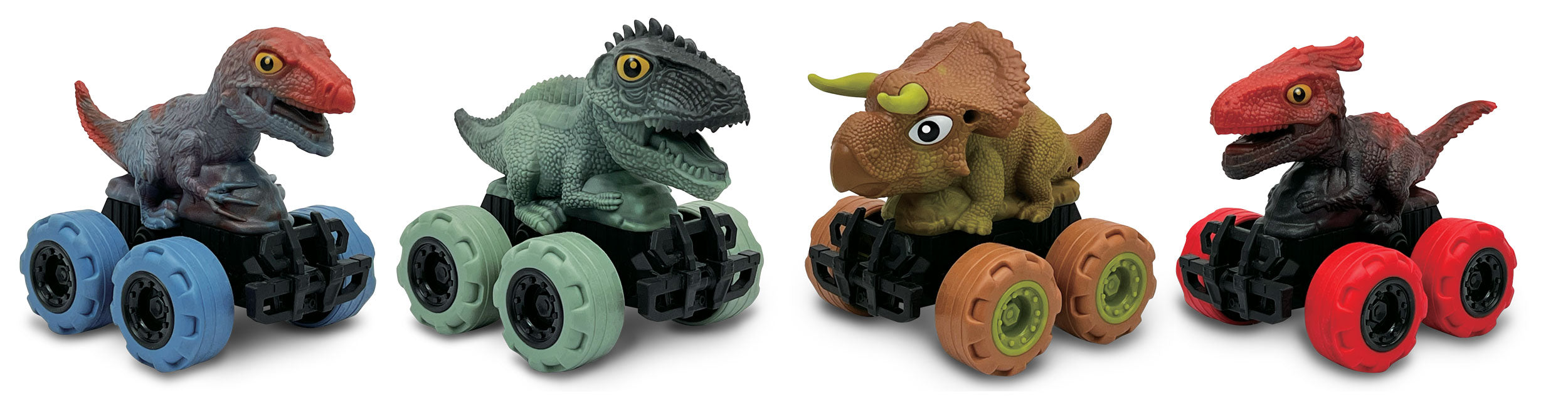 Mighty Minis Friction Powered Push N Go Cretaceous Period Dinosaurs, 12/pc Display