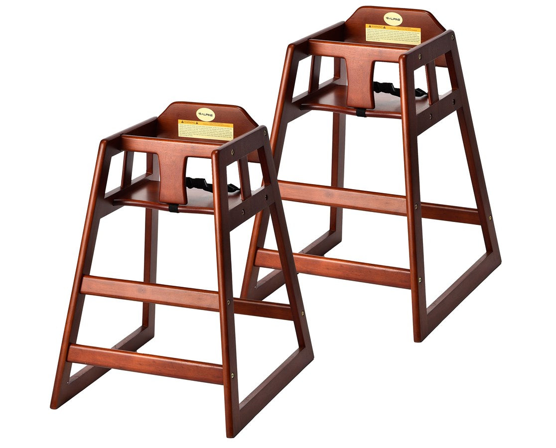 Alpine Industries Baby High Chair Mahagony 2-pack