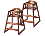 Alpine Industries Baby High Chair Mahagony 2-pack
