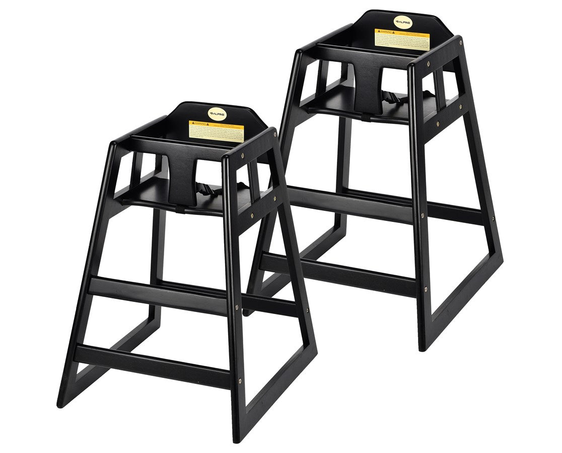 Alpine Industries Baby High Chair Espresso 2-pack