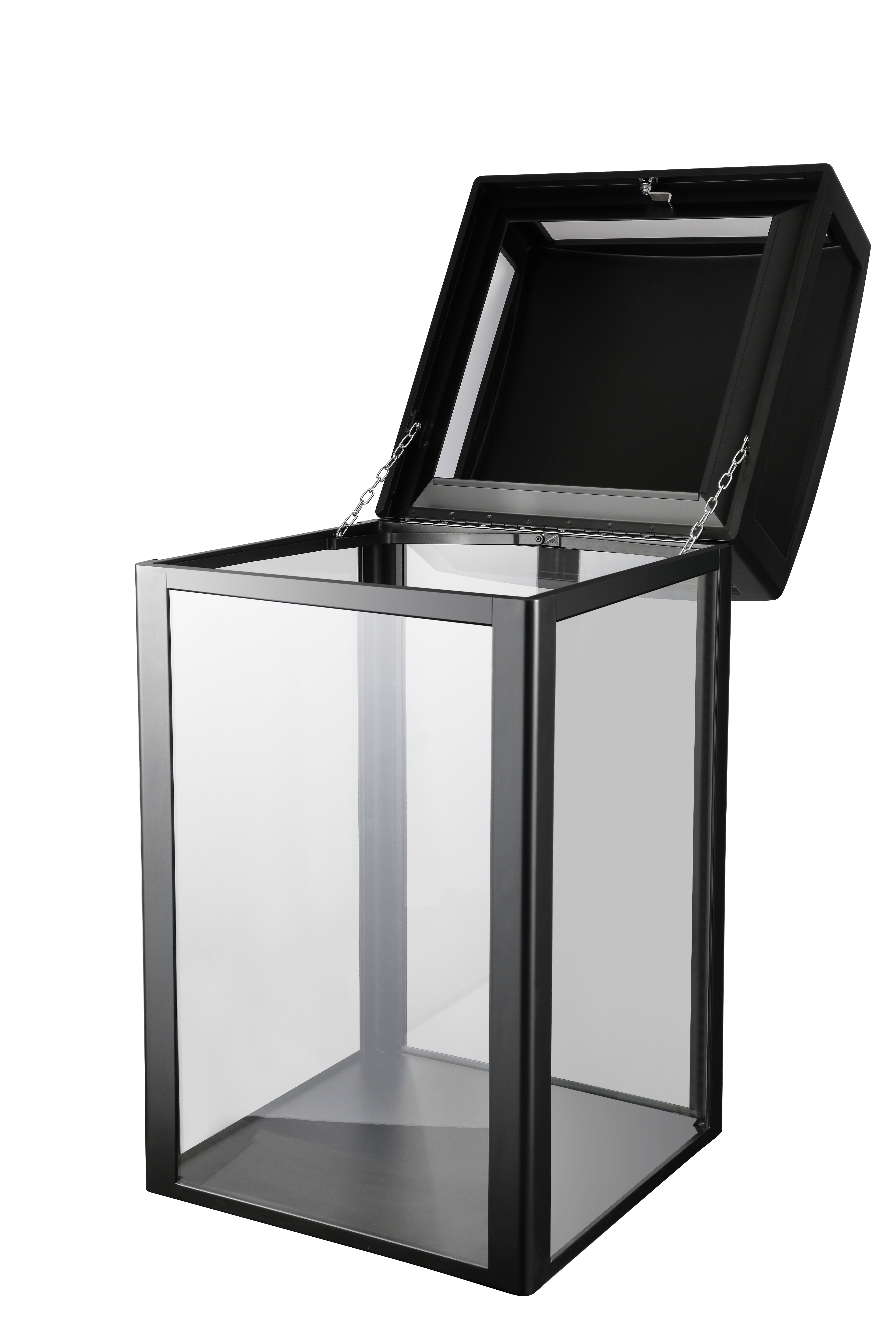 ALP471-40-CLR: 40-Gallon, DHS-Complaint, Waste Receptacle with Transparent Panel’s