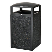 Alpine Industries Rugged 40-Gallon All-Weather Trash Containers with Gray Stone Panels