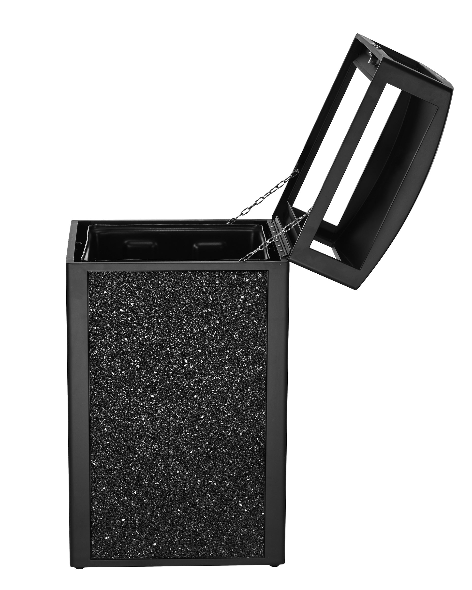 Alpine Industries Rugged 40-Gallon All-Weather Trash Containers with Gray Stone Panels