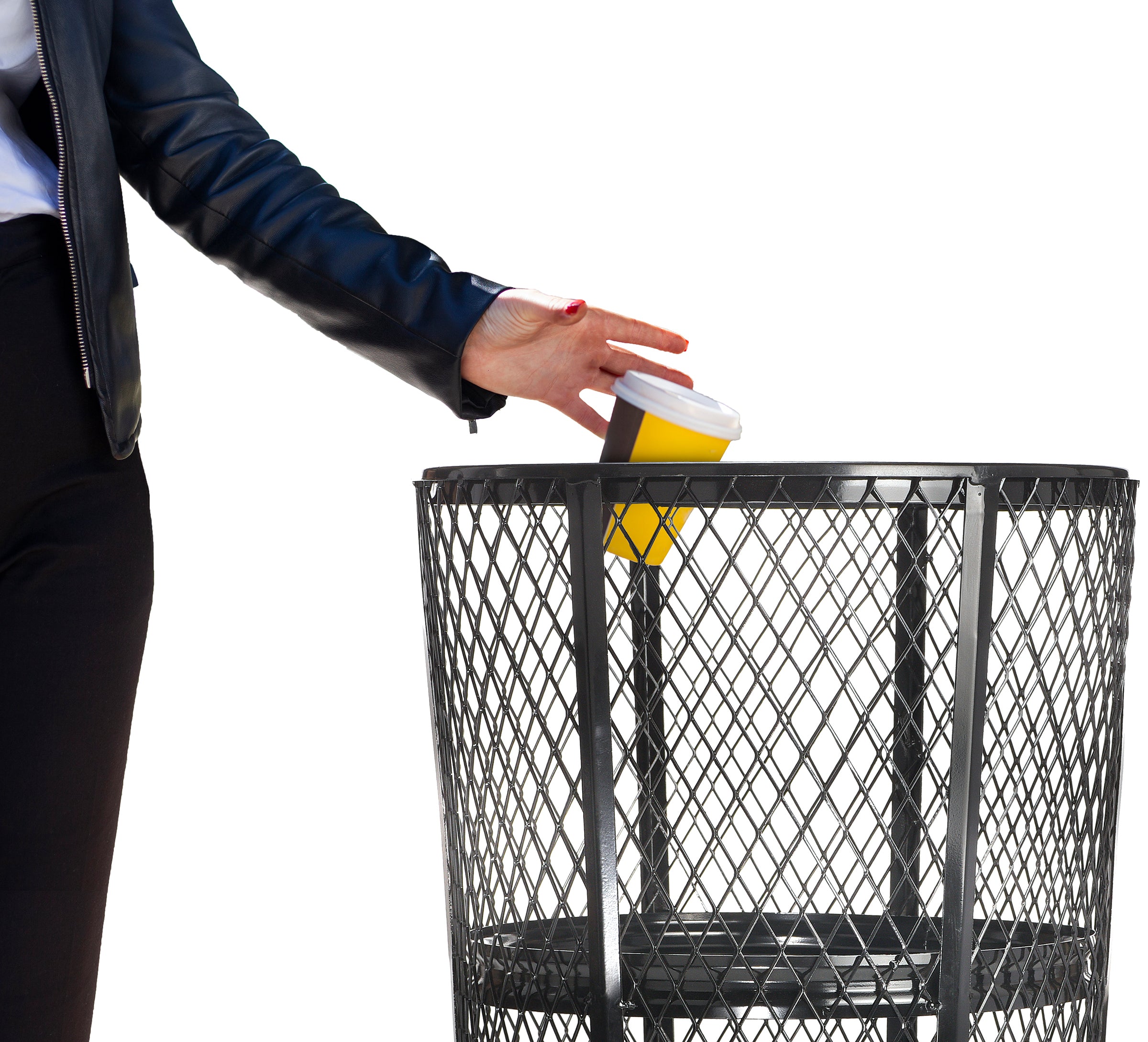 48 Gallon Metal Mesh Outdoor Trash Receptical