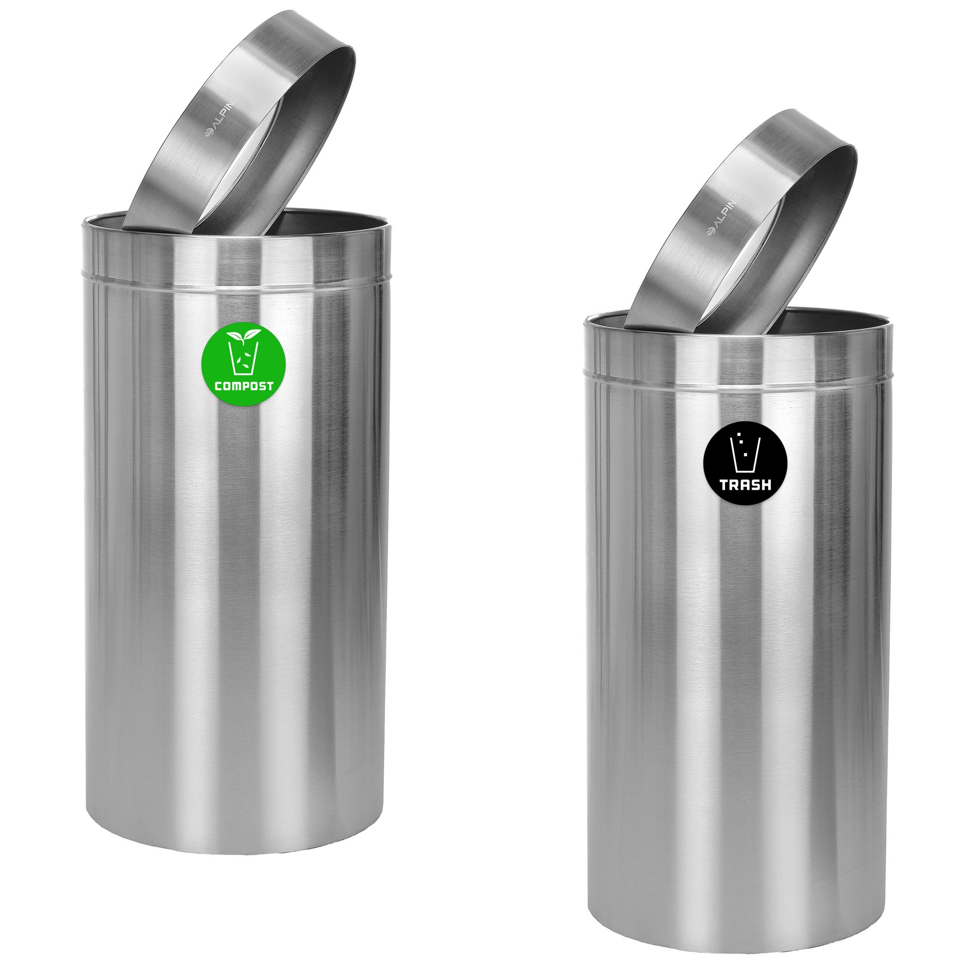 27 Gallon Stainless Steel Compost Bin and Trash Can