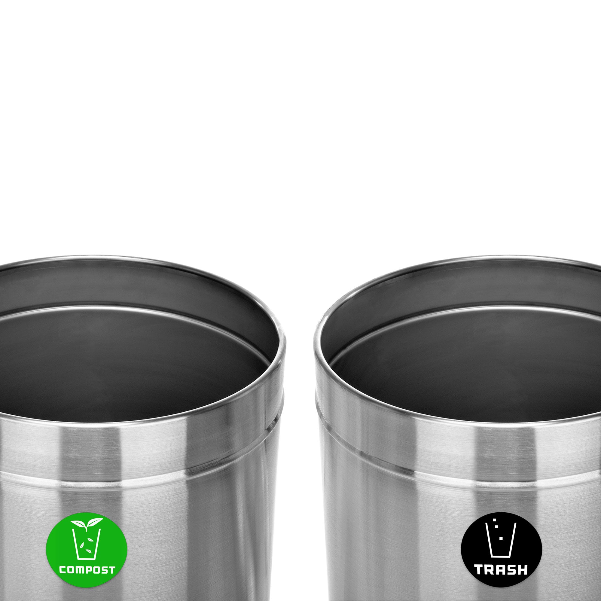 27 Gallon Stainless Steel Compost Bin and Trash Can